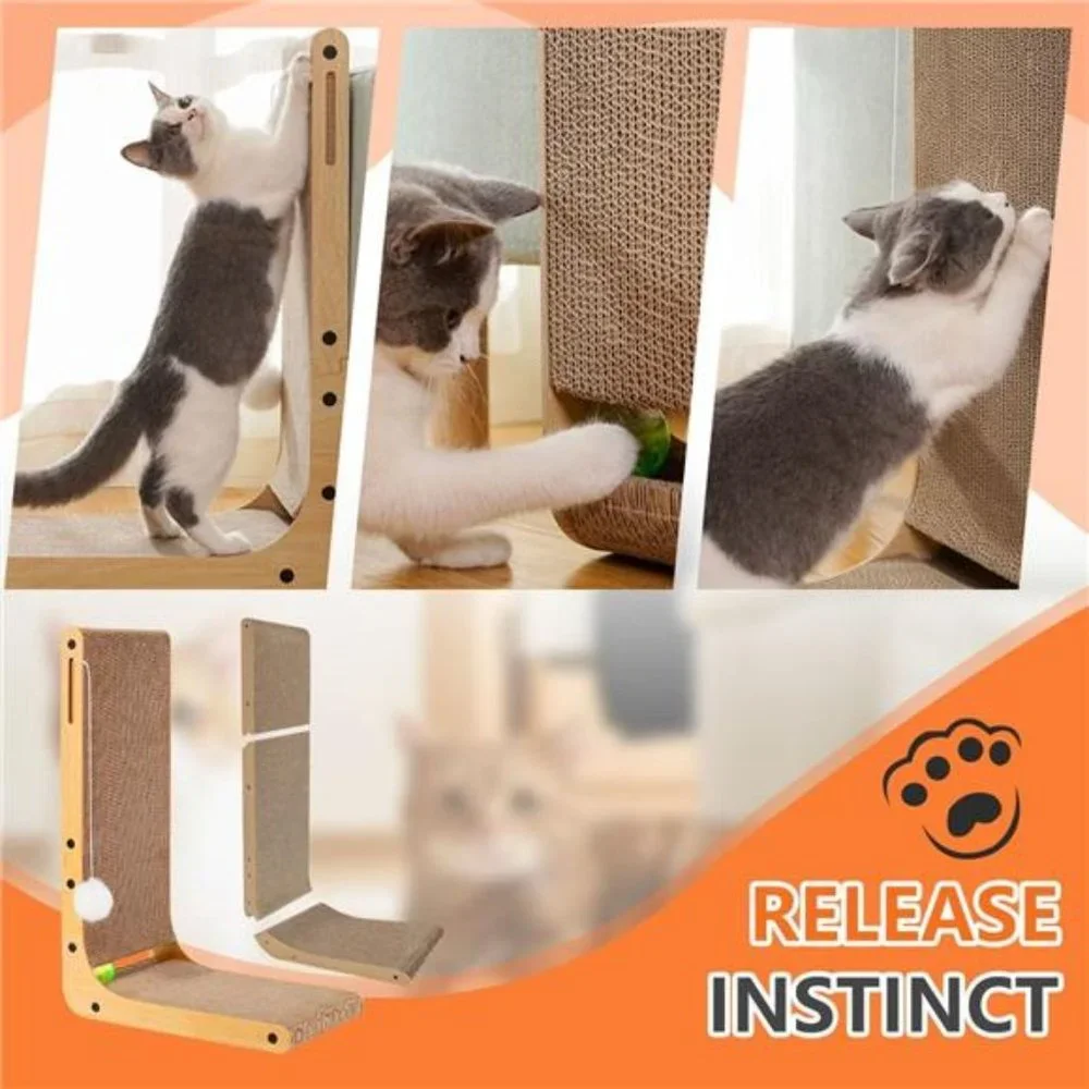 Large L Shape Cat Scratchers Cardboard, Protecting Furniture Cat Scratch Pad
